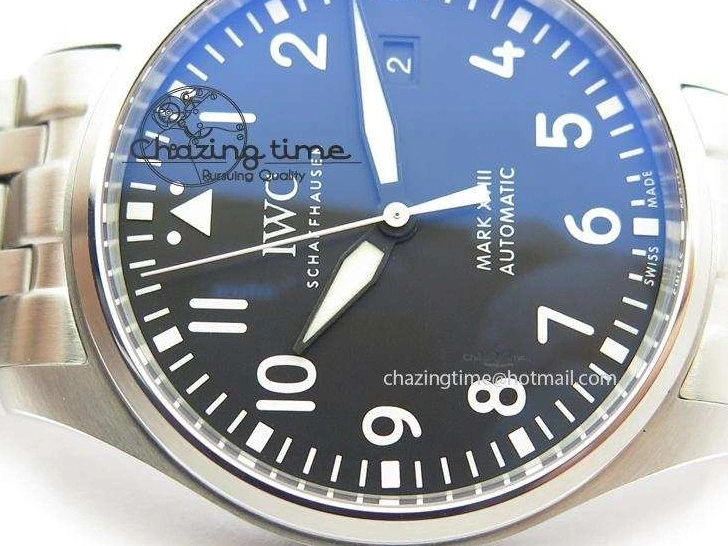 MIROTIME 0519 Compact Mark XVIII IW327001 SS Mk Maker Best Edition Black Dial On SS Bracelet A 7301